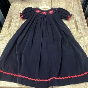 Southern Tots Smocked Bubble Sleeve Elephant Smocked Dress